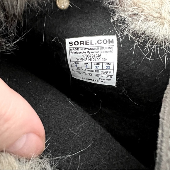 SOREL Joan of Artic Boots in Quarry Black Size 6 - Picture 6 of 8